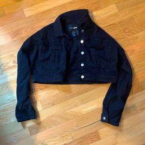 Black jean jacket, medium.